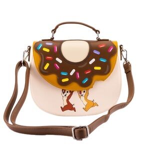 LOUNGEFLY Chip and Dale Donut Crossbody Bag with Sprinkles